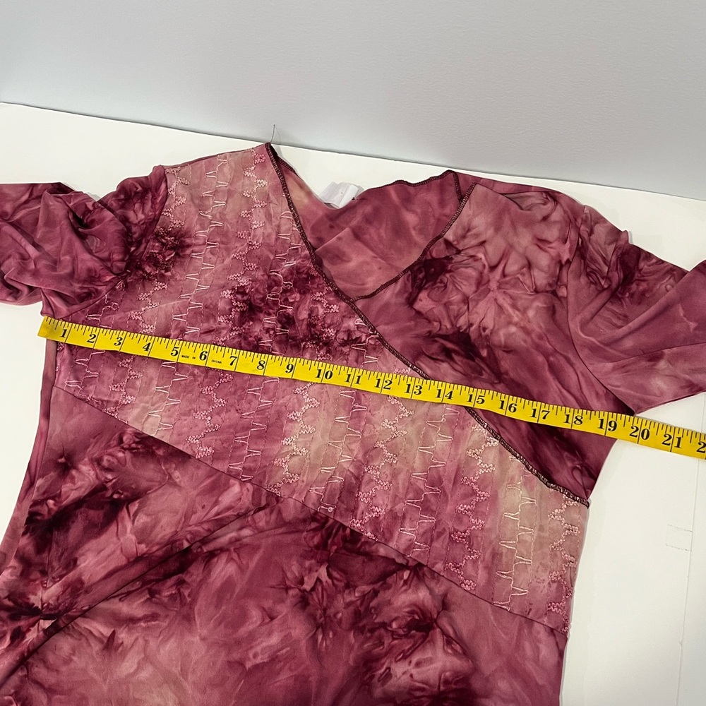 Bobbie Brooks Tie Dye Beaded Y2K Womens‎ Top 3/4 Sleeve Stretchy Size Large - Picture 7 of 8
